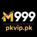 M999 Game logo with gold M, white 999 text, and PKVIP.PK branding on a black background.