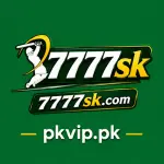 777sk Game logo on a green background with the website watermark pkvip.pk, optimized as a 150×150 gaming app icon.