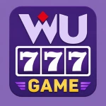 WU777 Game logo with three 7s on a purple background.