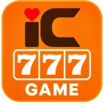 IC777 Game logo with 777 slot design and orange background