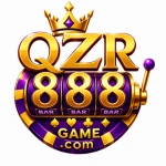 QZR888 Game logo with gold crown and purple slot machine design