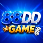 88DD Game logo with glossy blue 88DD text and golden GAME lettering
